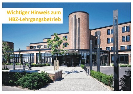 Grafik Wichiger Hinweis zum HBZ-Lehrgangsbetrieb